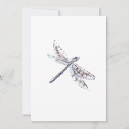 Carte De Remerciements libellule unique (Devant)