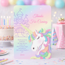 Licorne Arc-en-ciel Pastel Anniversaire Magique