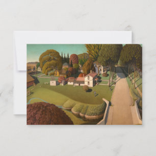 Carte De Remerciements Lieu de naissance d'Herbert Hoover par Grant Wood