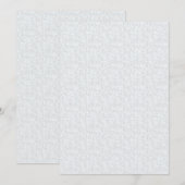 Carte De Remerciements Light Gray Geometric Floral Pattern (Devant / Derrière)