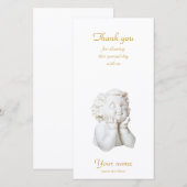 Carte De Remerciements Ligne blanche (Devant / Derrière)