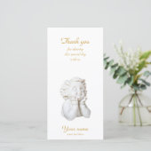 Carte De Remerciements Ligne blanche (Debout devant)