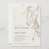 CARTE DE REMERCIEMENTS LIGNE DE CRÈME BLANCHE DESSIN FÊTE DES MARIÉES FLO (Devant)