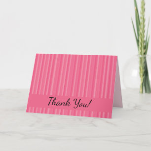 Carte De Remerciements Lignes de nuances de rose