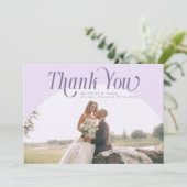 Carte De Remerciements Lilac Arch Wedding Thank you (Debout devant)