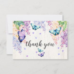 Carte de remerciements Lilac & Butterfly