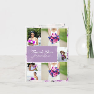 Carte De Remerciements Lilac Wedding Thank You Custom Photos Note Card