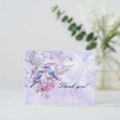 Carte De Remerciements Lilas et Merles (Debout devant)