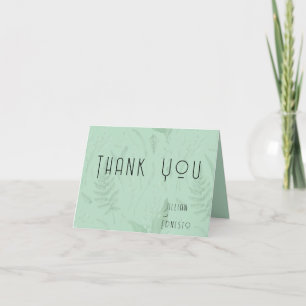 Carte De Remerciements Lily de Valley Blanc Vert souple à l'intérieur