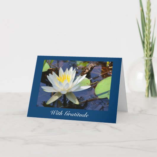 Carte de remerciements Lily d'eau (Devant)