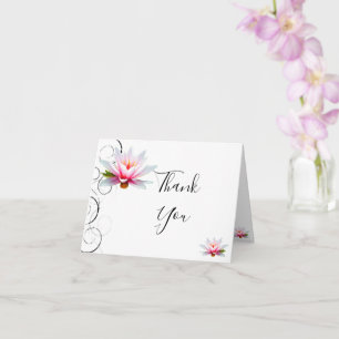 Carte de remerciements Lily d'eau