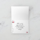 Carte de remerciements Lily d'eau (Intérieur)