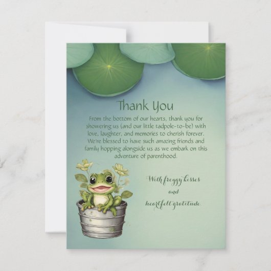 Carte De Remerciements Lily Pads de la vie (Devant)