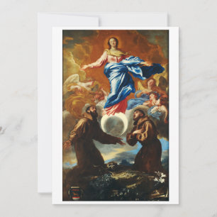 Carte De Remerciements L'Immaculée Conception de la Vierge Marie