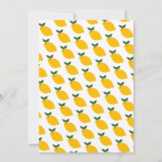 Carte De Remerciements Limoncello Lemonade Lemons CUSTOM Anniversaire (Dos)