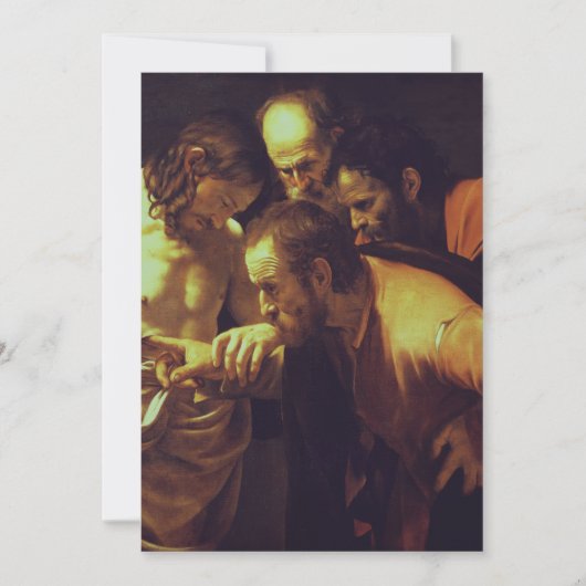 Carte De Remerciements L'Incrédulité de Saint Thomas par Caravaggio (Devant)