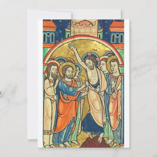 Carte De Remerciements L'incrédulité de St Thomas de Psalter (Devant)