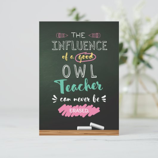 Carte De Remerciements L'influence d'un bon enseignant (Debout devant)