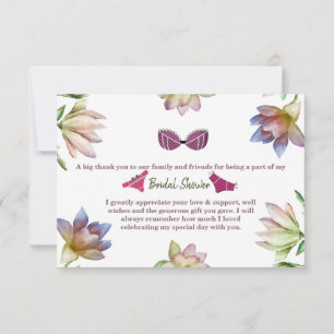 Carte De Remerciements Lingerie douche de mariée