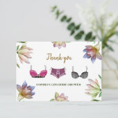 Carte De Remerciements Lingerie Shower de Mariage (Debout devant)