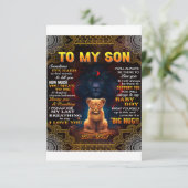 Carte De Remerciements Lion à mon fils Parfois c'est dur papa (Debout devant)