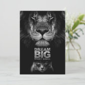 Carte De Remerciements Lion Dream BIG Start Small (Debout devant)