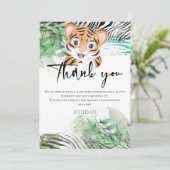 Carte De Remerciements Lion Jungle Cute Exotic Safari (Debout devant)