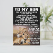 Carte De Remerciements Lion Lover À Mon Fils Lion (Debout devant)