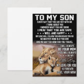 Carte De Remerciements Lion Lover À Mon Fils Lion (Devant / Derrière)