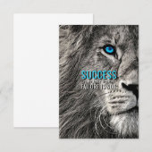 Carte De Remerciements Lion Lover Succès est ma seule option (Devant / Derrière)