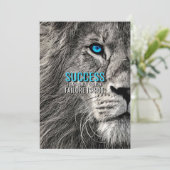 Carte De Remerciements Lion Lover Success est ma seule option (Debout devant)