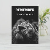 Carte De Remerciements Lion Se Rappelle Qui Vous Êtes (Debout devant)