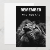 Carte De Remerciements Lion Se Rappelle Qui Vous Êtes (Devant / Derrière)