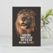 Carte De Remerciements Lion Voulant Réussir (Debout devant)