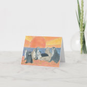 Carte De Remerciements Lions de la mer Tirage blanc (Devant)