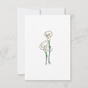 Carte De Remerciements lis de la paix, thème de fleurs mignon