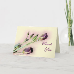Carte De Remerciements Lisianthus thank you blank card --customize
