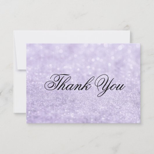 Carte de remerciements - Lit Purple Glit Fab (Devant)