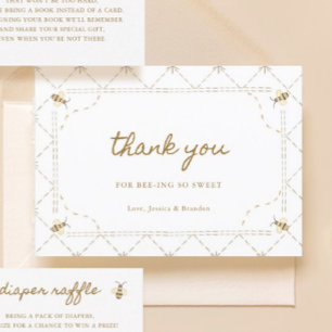 Carte De Remerciements Little Bee Baby shower