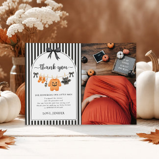 Carte De Remerciements Little Boo Corde à Linge Baby Shower Photo