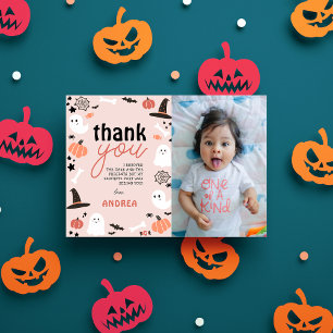 Carte De Remerciements Little Boo fête ses deux ans Photo effrayante pour