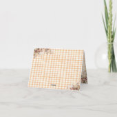 Carte De Remerciements Little Citrouille Floral Bow Fall Baby shower Book (Dos)