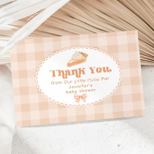 Carte De Remerciements Little cutie Pie baby shower neutre genre