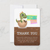 Carte De Remerciements Little Dinosaur Hatching Soon (Devant)
