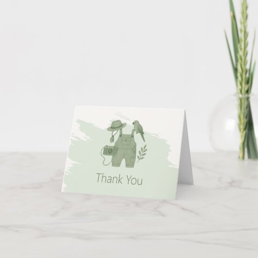 Carte De Remerciements Little Explorer Adventure Baby shower (Devant)