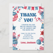 Carte De Remerciements Little Firecracker 4 juillet Anniversaire (Devant)