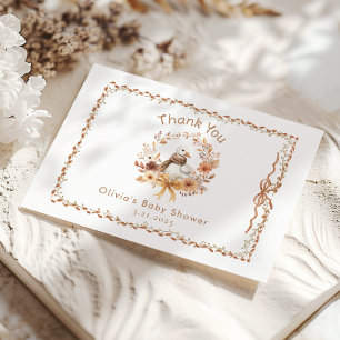 Carte De Remerciements Little Goose Fall Baby shower neutre selon le sexe