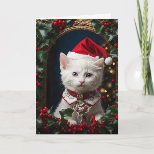Carte De Remerciements Little Père Noël Kitty (Devant)