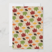 Carte De Remerciements Little Turkey Fall Thanksgiving 1er anniversaire (Dos)