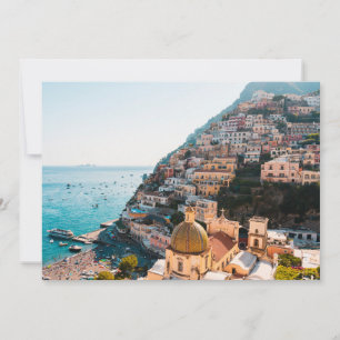 Carte De Remerciements Littoral   Positano Italie, Village de Cliffside